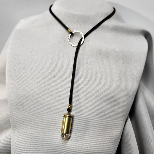 Short Cream Elegance Bullet Necklace