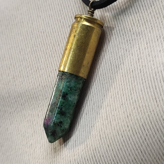 Ruby in Zoisite Elegance Bullet Necklace