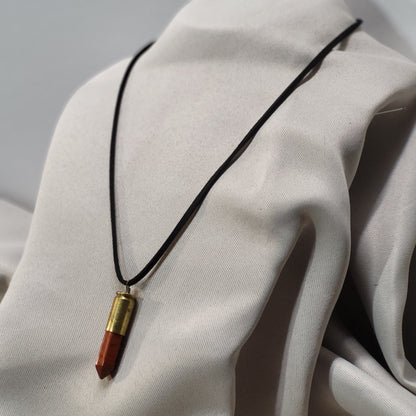 Red Jasper Elegance Bullet Necklace