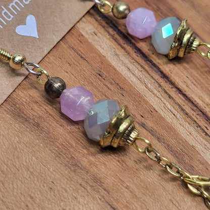 .22Mag Amethyst Windchime Earrings