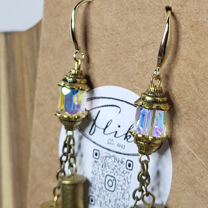 Golden Lantern Bullet Earrings